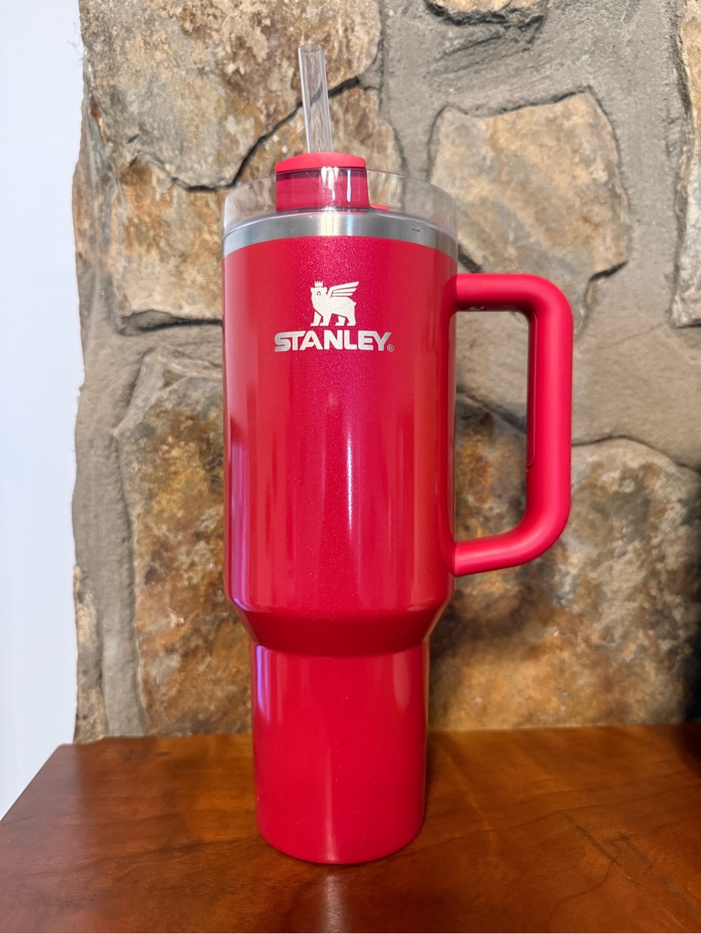 Stanley Red Delicious Insulated Travel Mug with Handle